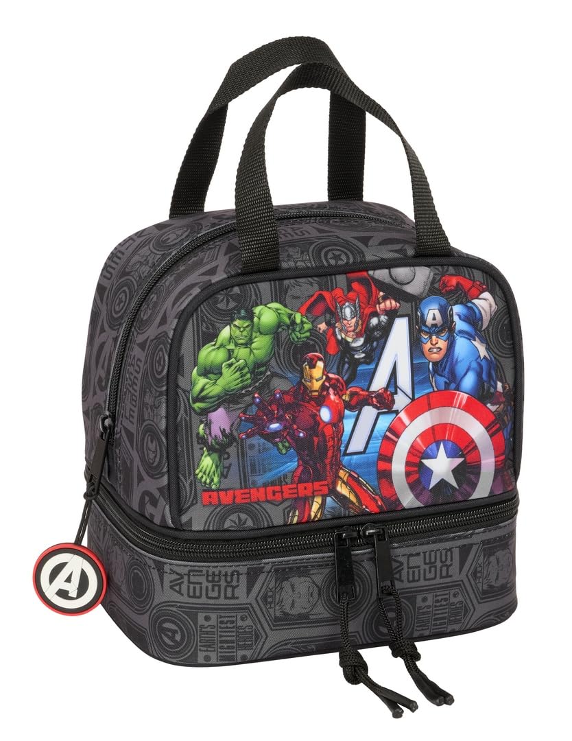 Safta AVENGERS VENDETTA - Portameriendas, Portatodo, Calidad y Máxima Resistencia, Porta Comida, Recreo, Merienda y Desayuno, 20x15x20 cm
