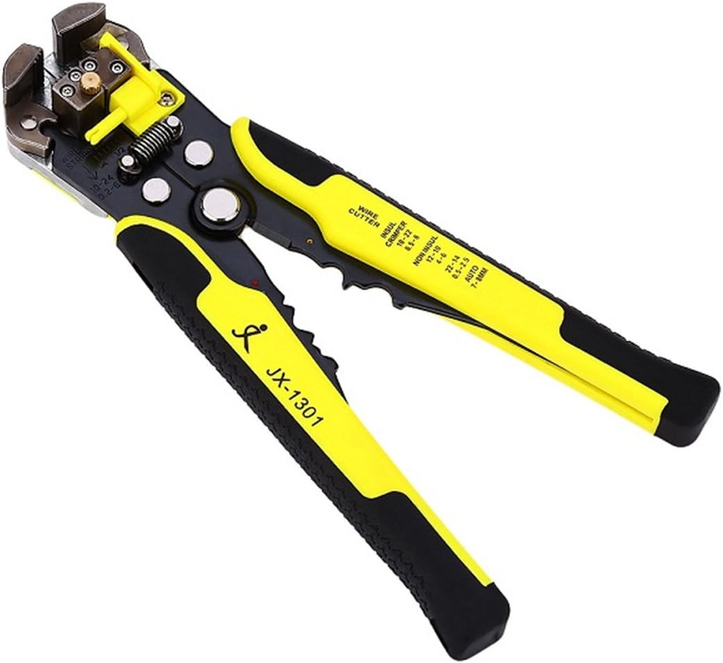 Cable Wire Stripper Cutter Crimper Automatic Multifunctional TAB Terminal Crimping Stripping Plier Tools Yellow