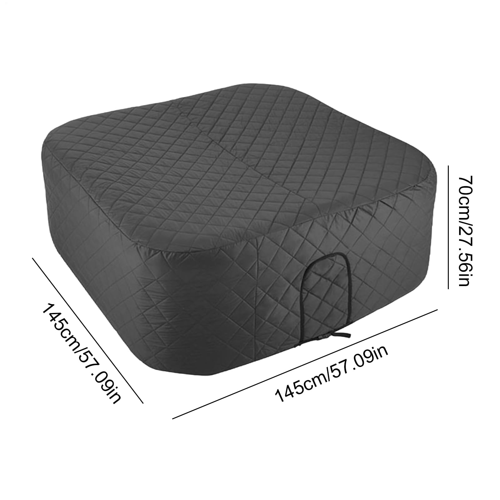 Copertura Vasca Idromassaggio Gonfiabile Coperchio Termico Isolato | Rivestimento Protettivo Pieghevole per Vasca Idromassaggio Gonfiabile da 145 cm per Inverno all'Aperto