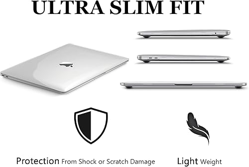 Miniatura 9 de Funda para MacBook Air de 13.6 pulgadas 2025 2024 2023 2022 Release M4 A3240 M3 A3113 M2 A2681, funda transparente, carcasa rígida de plástico y