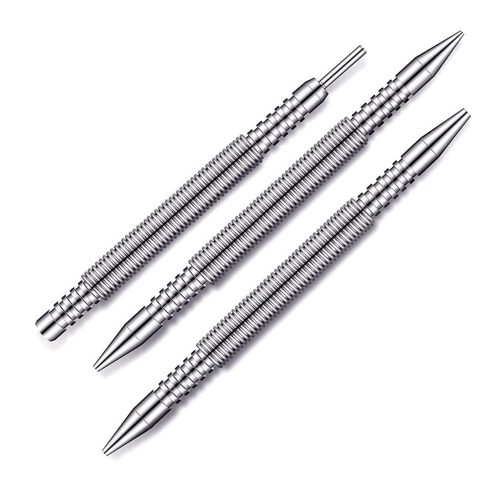 KVSERT 3 Pcs Dual Head Nail Setter and Hinge Punch Set,Hammerless Nail