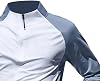 Camiseta Deportiva de Cierre para Hombre Xiaojmake, Manga Larga, Secado Rápido, Elástica, con Bloque de Color, para Entrenamiento 7