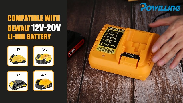 Powilling Replacement Fast Battery Charger For Dewalt DCB118/DCB112 – 20V MAX & 12V MAX Li-Ion, Fits All Dewalt Packs