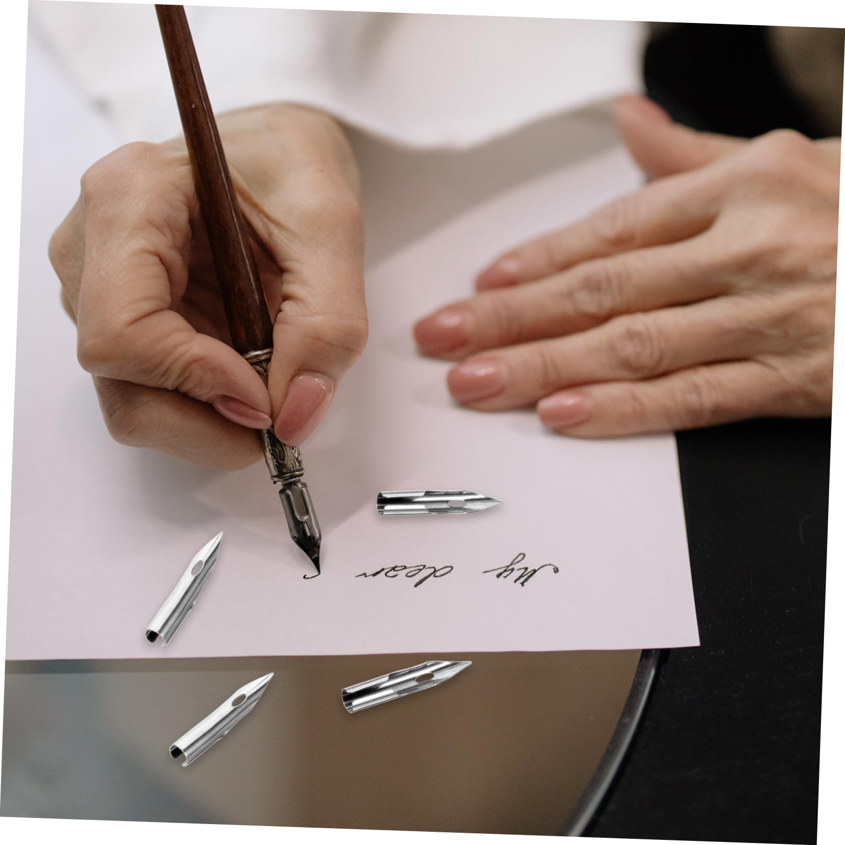Operitacx 5 Set Pennini Ricambio Per Stilografiche Calligrafia Nibs Facili Installare Scrittura Adatti Per Scuola E Ufficio Accessori Per Penne 30 Pezzi*5