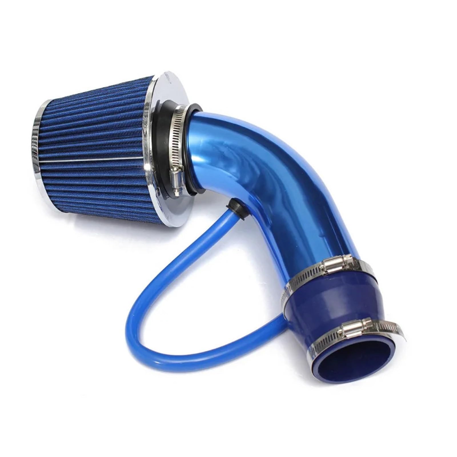 zestaw rur dolotu Uniwersalny 76mm układ dolotowy zimnego powietrza do wyścigów samochodowych Turbo zestaw rur indukcyjnych aluminiowy ze stożkowym powietrza do samochodu