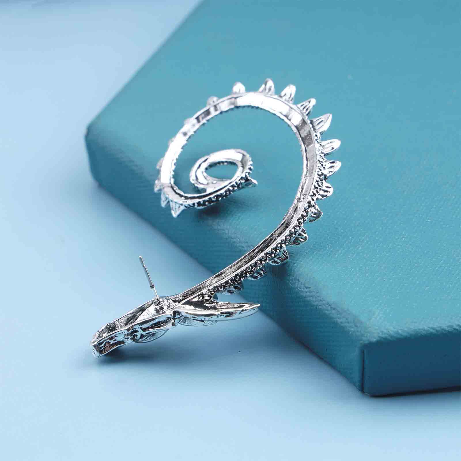 MKENDN orecchini Piercing antichi in argento Sterling 925 grande polpo piede Punk polsino tentacolo orecchino Punk gotico gioielli da strada  36