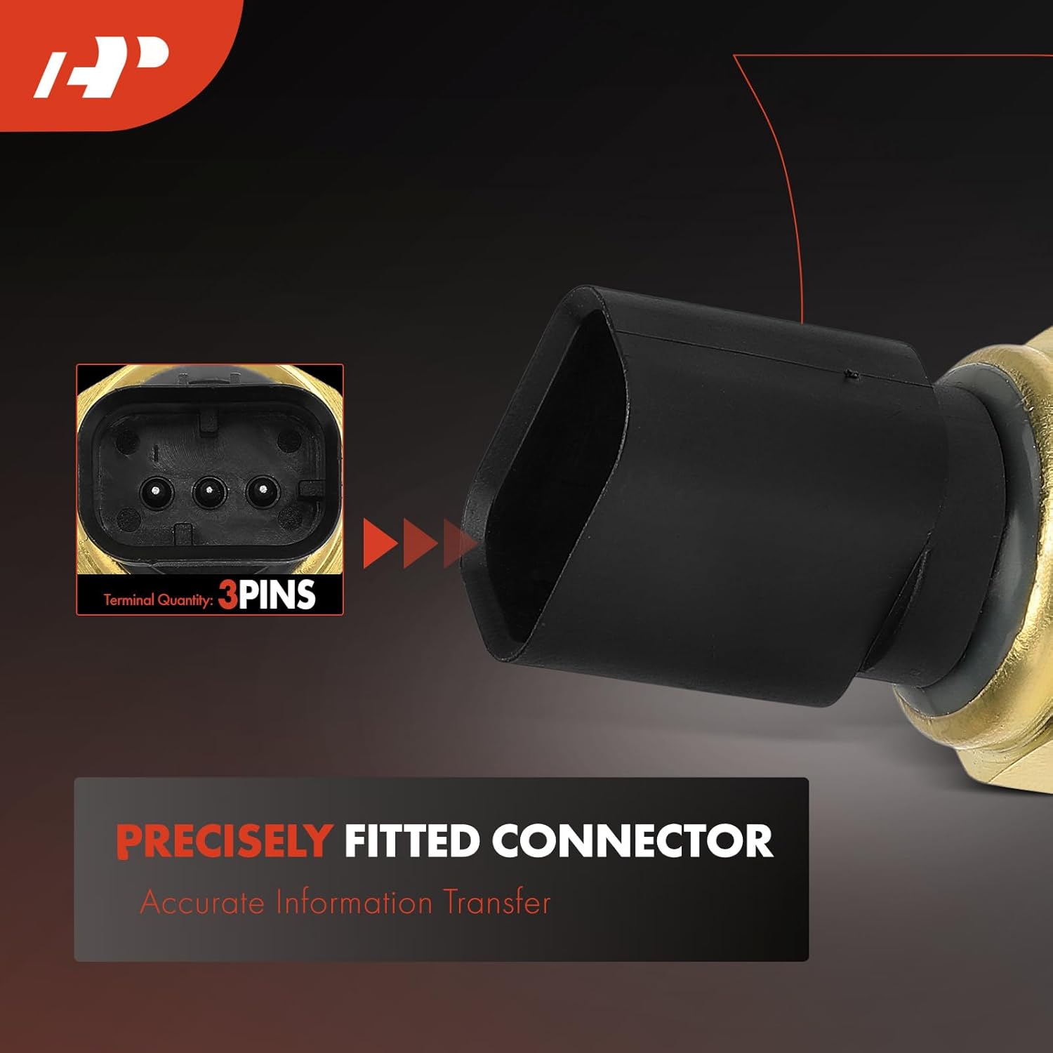 A-Premium Turbocharger Inlet Pressure Sensor [3 Pins] Compatible with Freightliner Argosy & International Harvester 5900i & Kenworth T800 & Peterbilt 379 & Sterling Truck A9500 & Western Star 4900EX