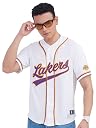 Shop The Arena: Los Angeles Lakers:Typography Baseball Shirt White gallery image