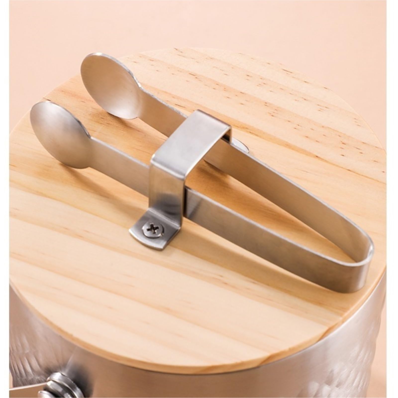 Cubitera Cubo De Hielo con Pinza For Tapa, Acero Inoxidable, For Bebidas, Ideal For Eventos Al Aire Libre Bar Accessories(Bruin,18X18CM)