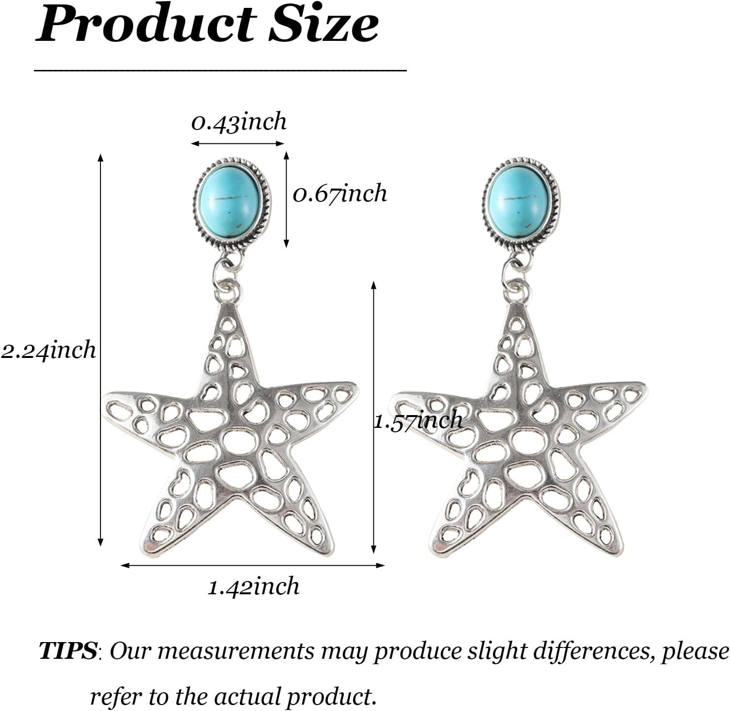 Western Jewelry Turquoise Earrings for Women Silver Western Earrings Country Concert Outfits for Women Cowboy Chic Rodeo Outfit Shirts Dress Accessories - Image 6