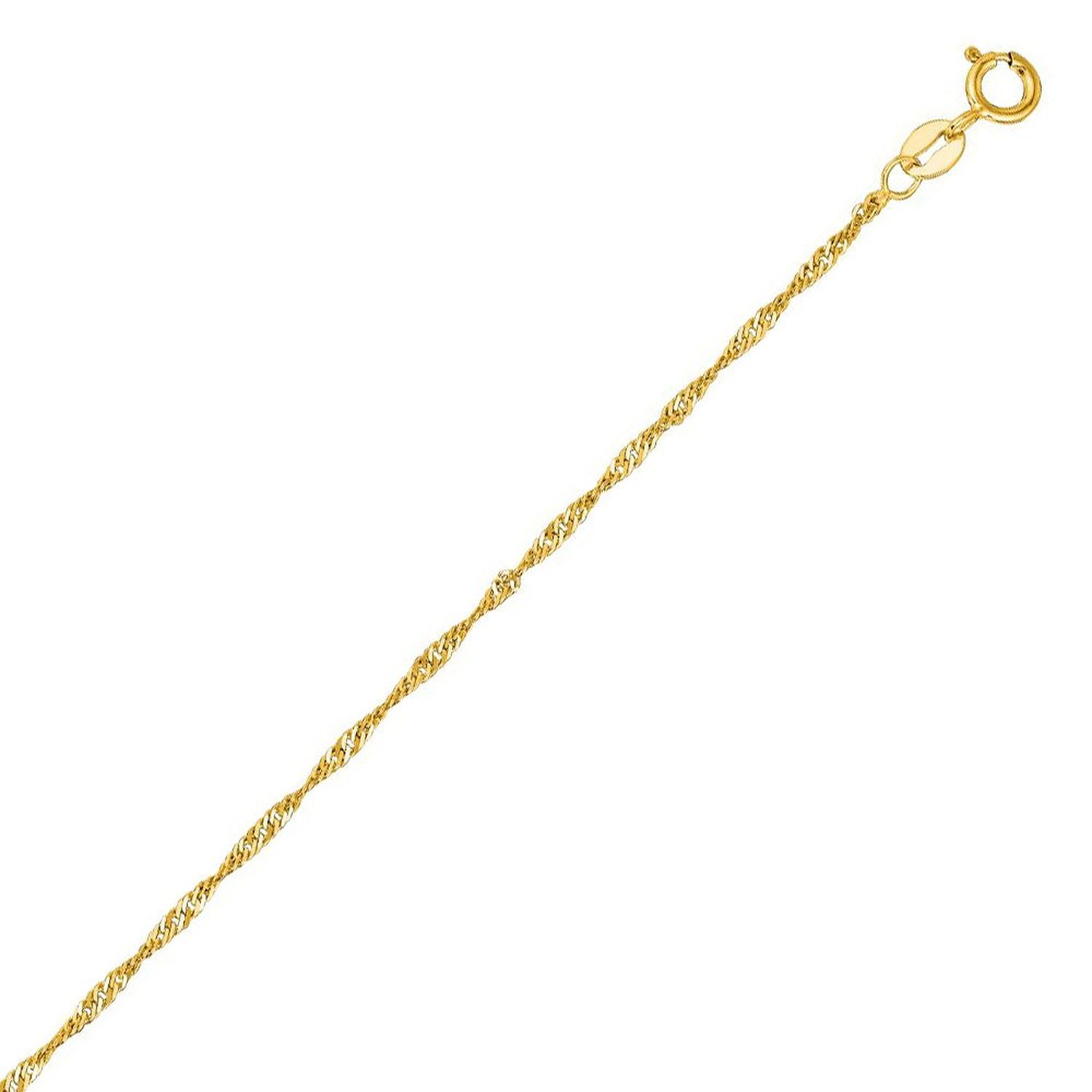 PRINS JEWELS 14 Karat / 585 Gold Feine Singapur Kette Gelbgold