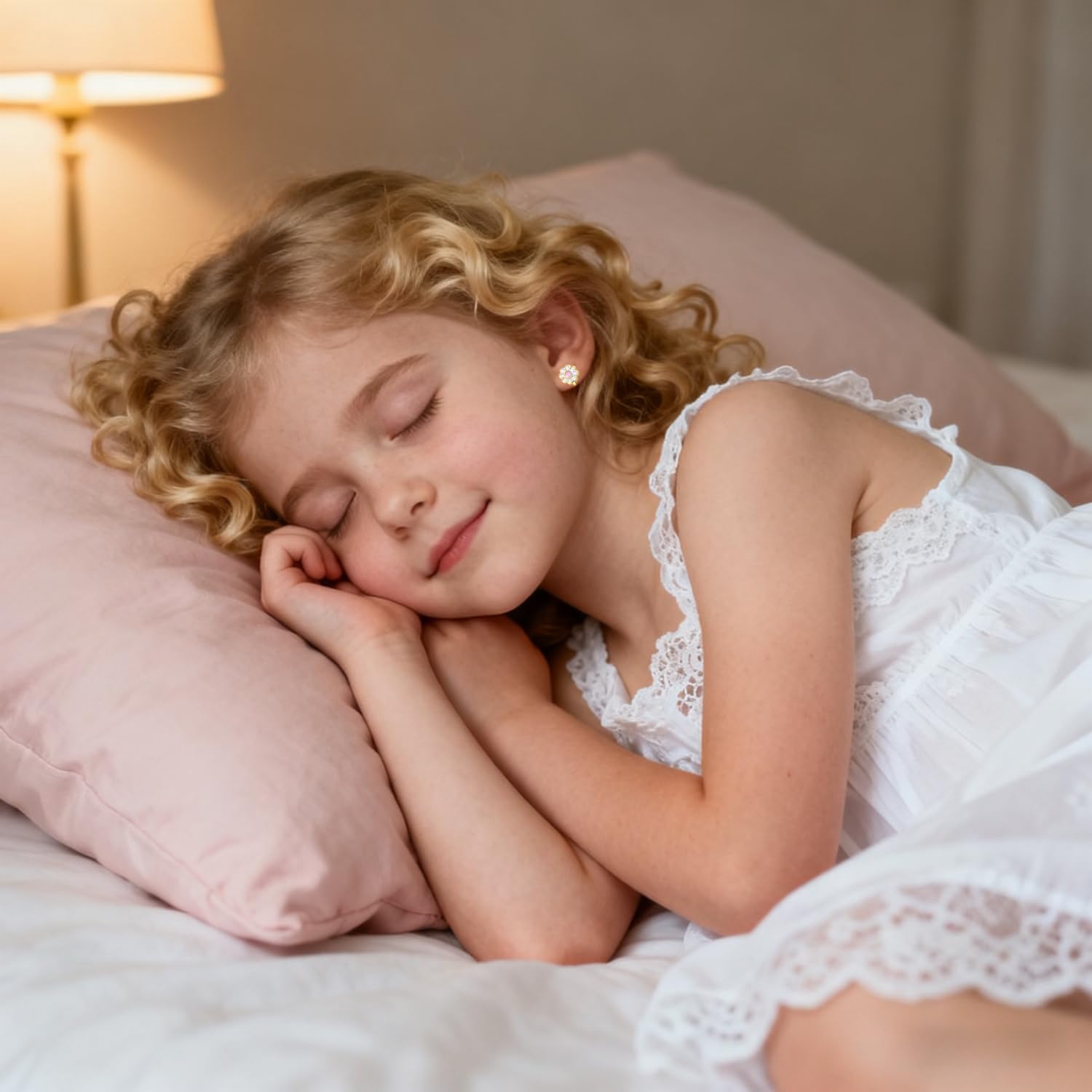 8 Pairs Gold Clip on Earrings for Women Non Pierced Hypoallergenic Cute Butterfly Flower Pearl Pink CZ Clip on Stud Earrings Colorful Clip-on Earring Fake Earring - Image 8