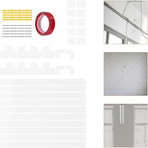 Miniatura 9 de NOLITOY Kit de cubierta de cable, canales de alambre para ocultar cables, ocultadores de cables, cables ocultos en la pared, fácil de instalar,
