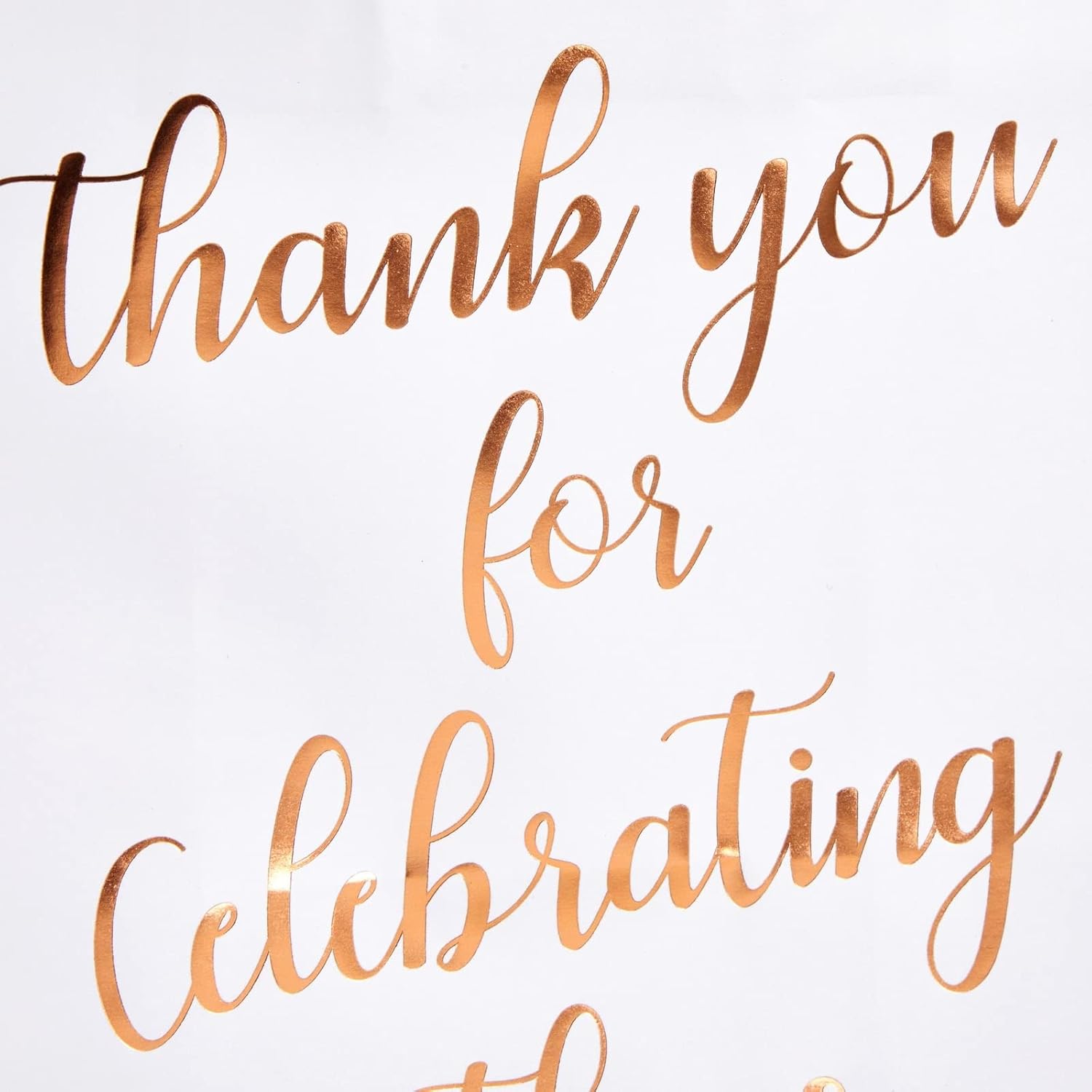 Sparkle and Bash Wedding Welcome Bags Rose Gold - 15-Pack Medium 10x8x4 in Rose Gold Foil Paper with Handles - Bridal Shower Thank You Gift Bag With Tissue Paper & Party Favor - Image 3