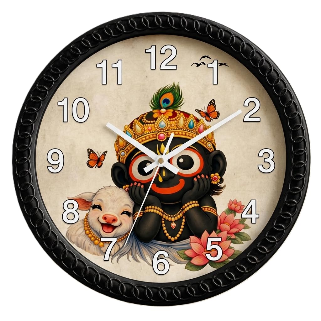 Juniour Jagannath Wall Clock – Silent Decorative Quartz Wall Clock for Home, Temple & Spiritual Décor_JJ_38-image-4