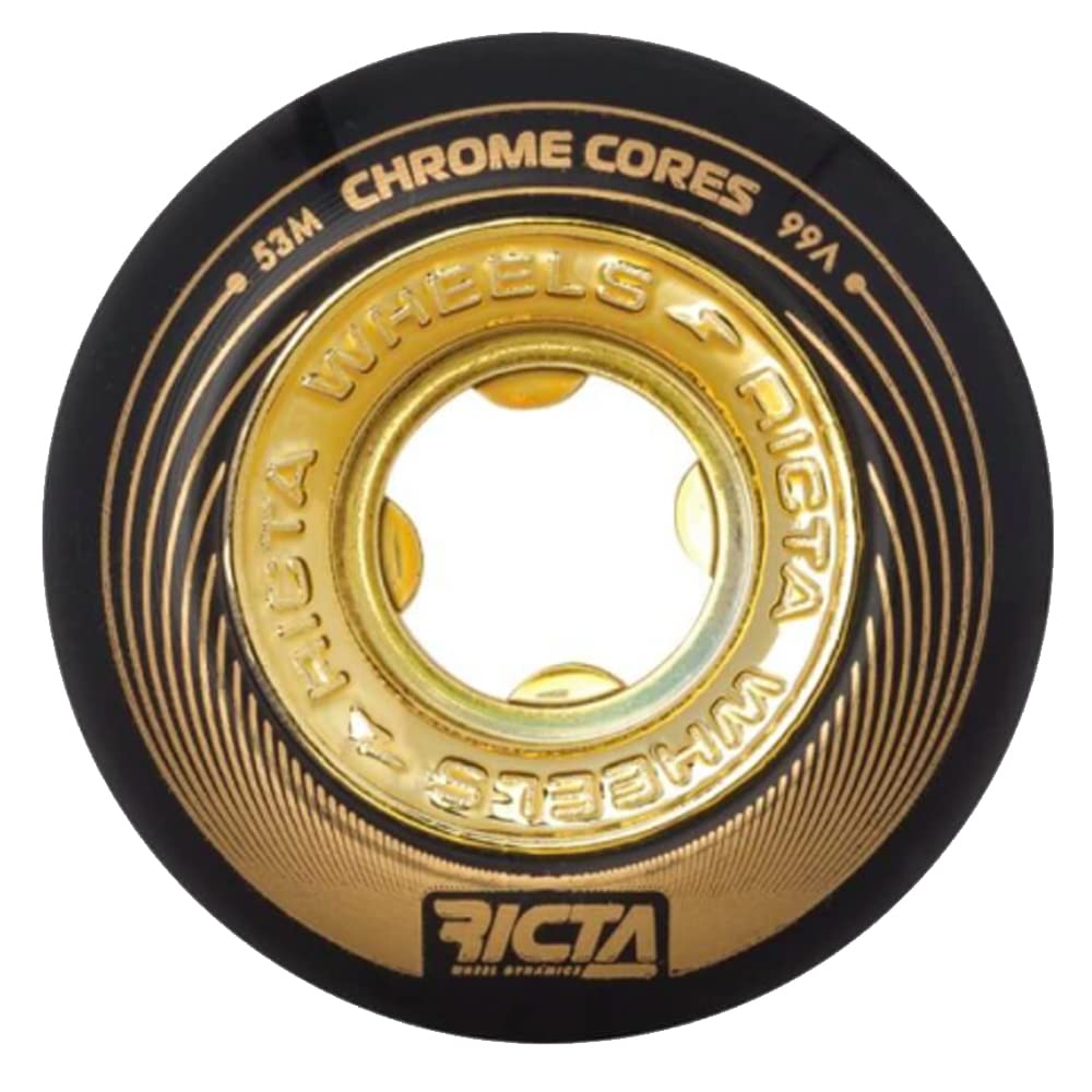 Ricta 53mm Chrome Core 99a skateboardwielen black