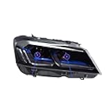 Car LED Headlights (with DRL Hella Xenon Lens Hella HID H7) Compatible With BMW X3 F25 2010-2013(White,RHD_2 LIGHTS_FOR ORIGINAL HALOGEN)