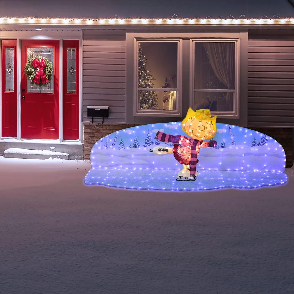 Peanuts Skating Outdoor 3D LED Yard DÉCOR (Sally)