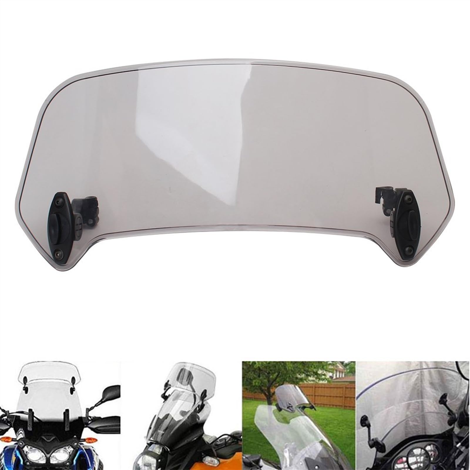 Windscherm Voor CanAm Voor Spyder F3-S F3T Universele Motorfiets Voorruit Extension Verstelbare Spoiler Klem-Op Voorruit Deflector Voorruit (Kleur : A Small Transparent