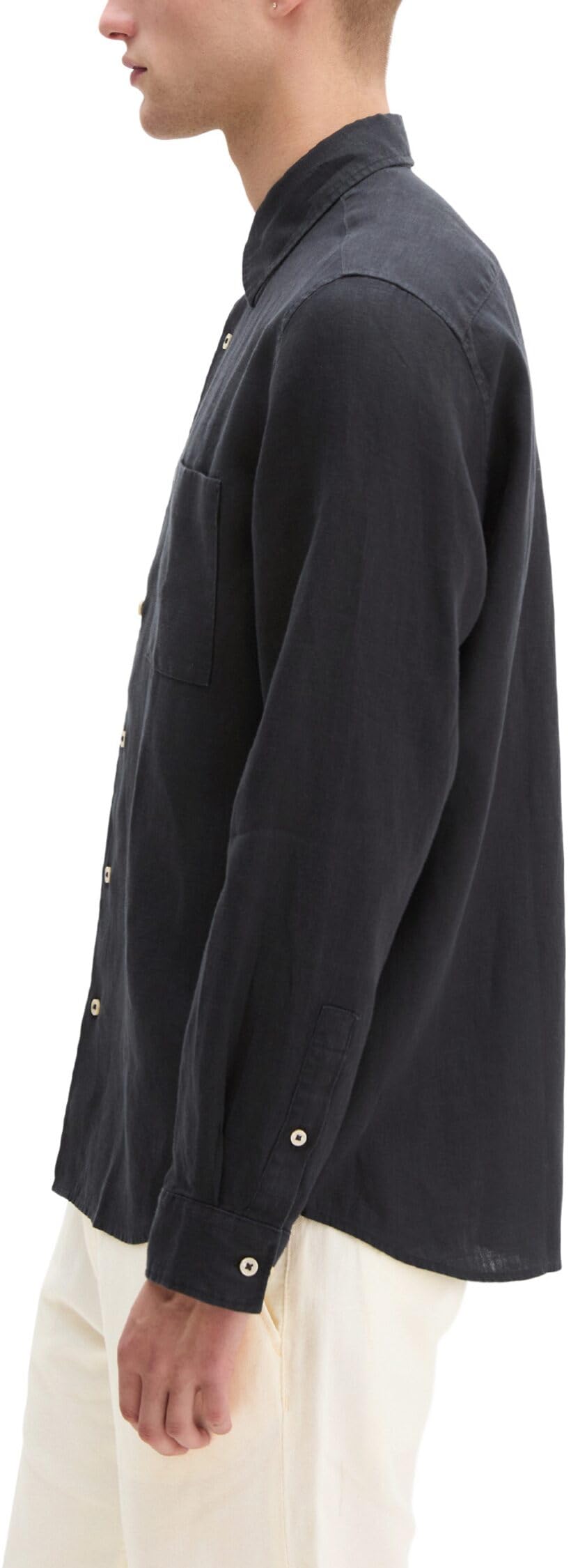 Marc OߴPolo Uomo Camicia in Lino a Maniche Lunghe con Colletto Kent