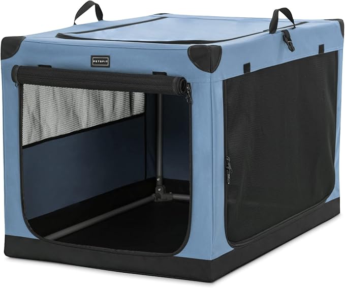 Petsfit Large Dog Crate, Adjustable Fabric Cover by Spiral Iron Pipe