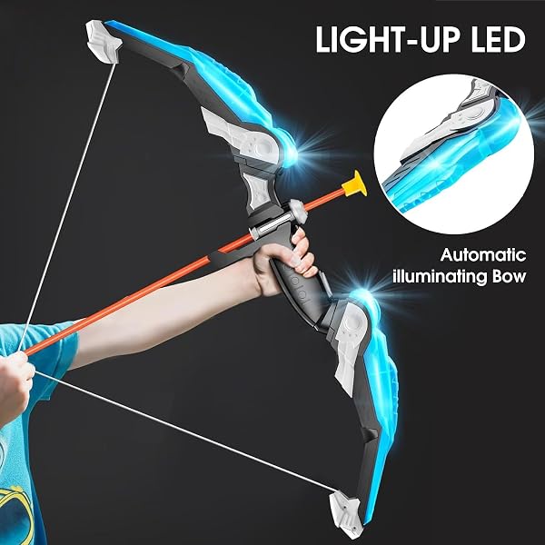BEKKLPOU Juego De Arco y Flecha, Juguetes de Tiro con Arco, 10 Flechas con Ventosa, Objetivo y Puntas De Flecha, Adecuado para Entrenamiento En Interiores y Exteriores - 4