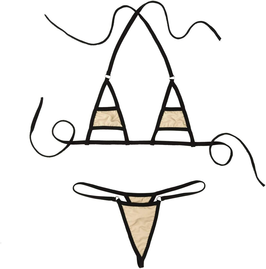 CHICTRYWomen's Micro Bikini Set Multi Color Lingerie Set Trikini Swimsuit