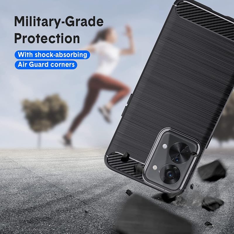 Image of Hybrid Carbon Fiber Back Case for OnePlus Nord 2T (Black)