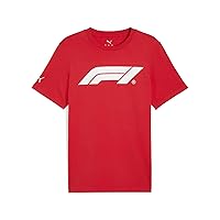 PUMA F1 Ess Logo Tee 180g T-Shirt, Pop Rosso