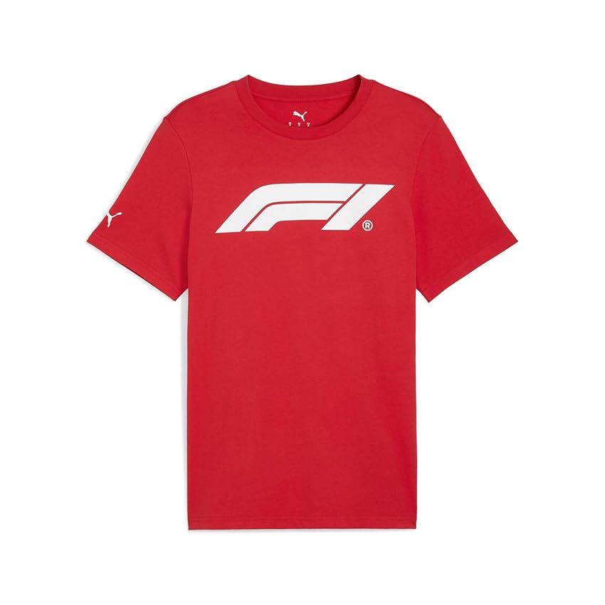 PUMA F1 Ess Logo Tee 180g T-Shirt, Pop Rosso, L Uomo
