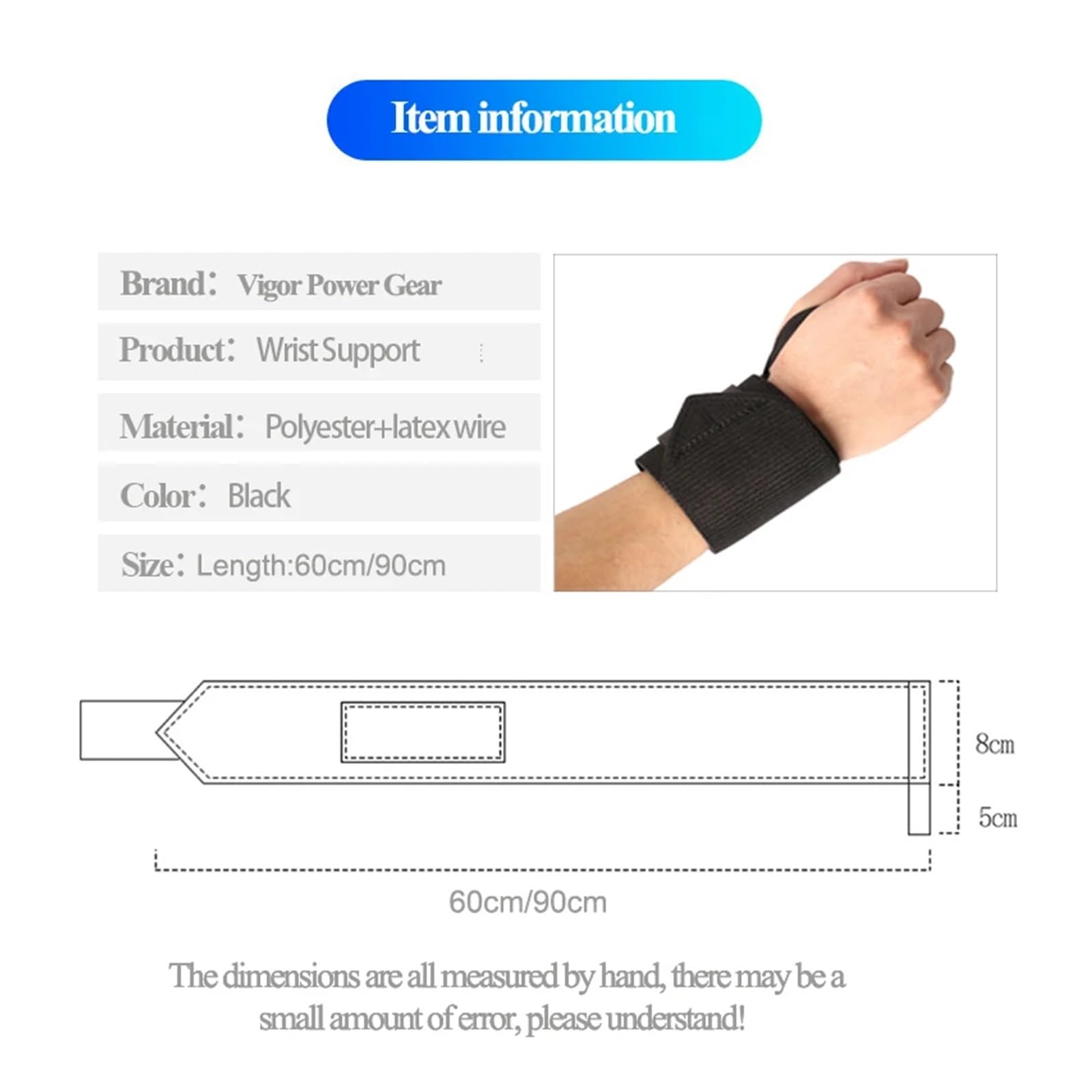 Bandes de poignet rigides for l'haltérophilie, entraînement de force, support de poignet professionnel, attelle de pouce, sangle de poignet de dynamophilie for hommes et femmes Bracelet De Sport(Red,L