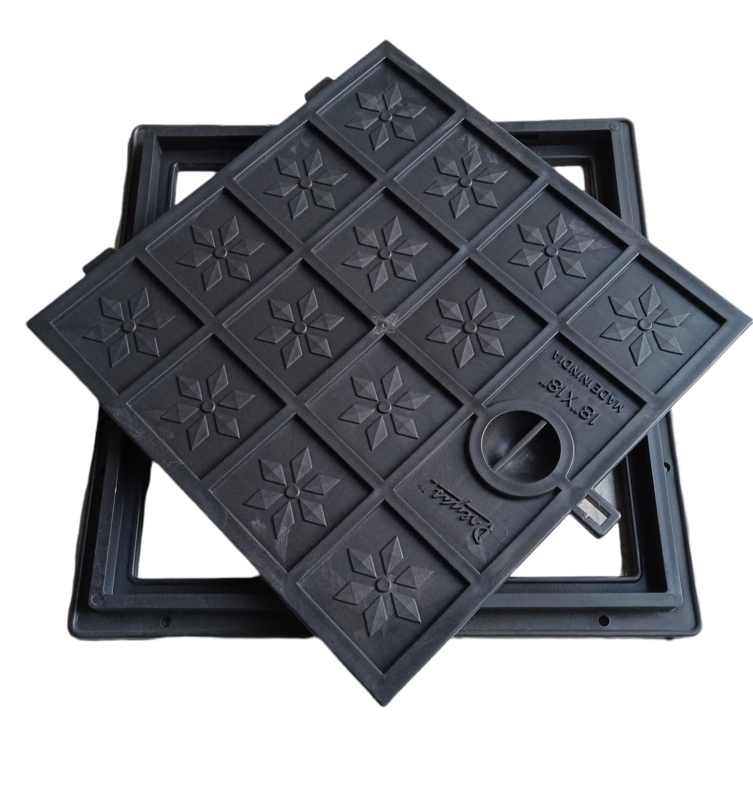 Urja Enterprise PVC Manhole Cover(18" x 18")/Floor Drain Cover/Drainage Cover/Chamber Cover (Black) (B0D96HZ4S7) Amazon Price History, Amazon Price Tracker