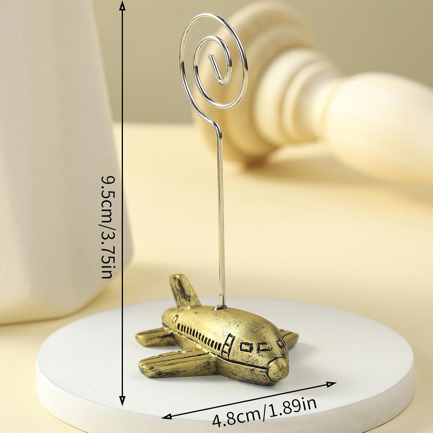 Set of 5 Resin Aircraft Style Memo Clip,Photo Clip,Paper Holder,Table Number Holder for Wedding Party