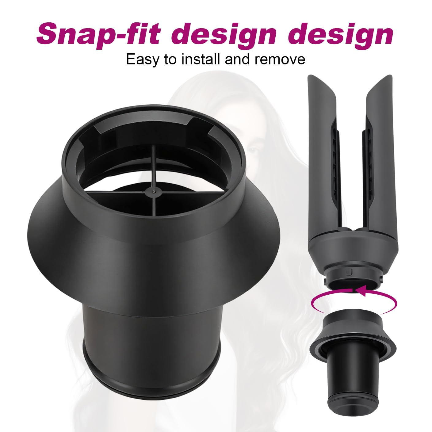 Accessorio lisciante levigante per capelli per Dyson Airwrap HS01/HS05/HS08, parte di ricambio piastra per capelli per asciugacapelli Dyson, con adattatore