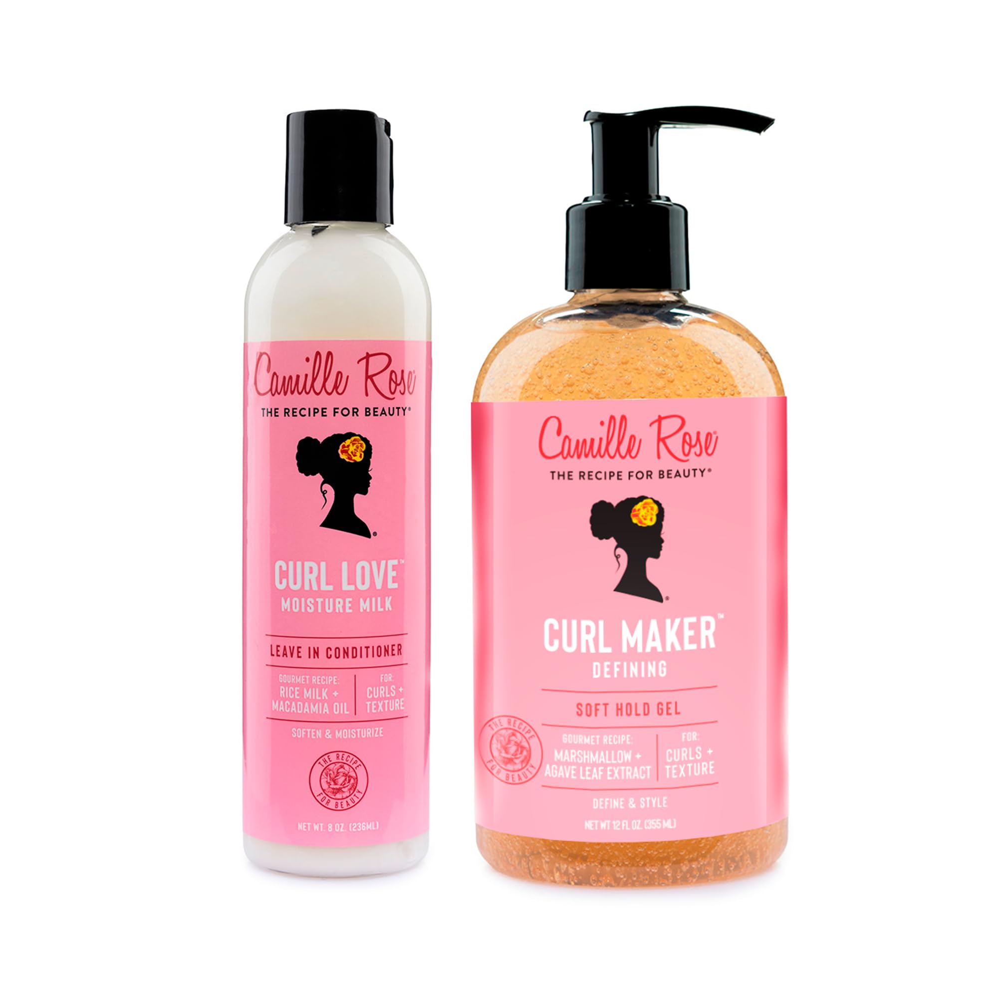 Camille Rose Curl Defining Bundle, Moisture Milk 240ml & Curl Maker 355ml