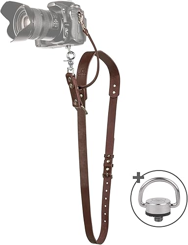 Miniatura 11 de C Coiro Leather Camera Strap for One Camera Professional Single Leather Harness Shoulder Strap Quick Release Negro,Marrón,Beige