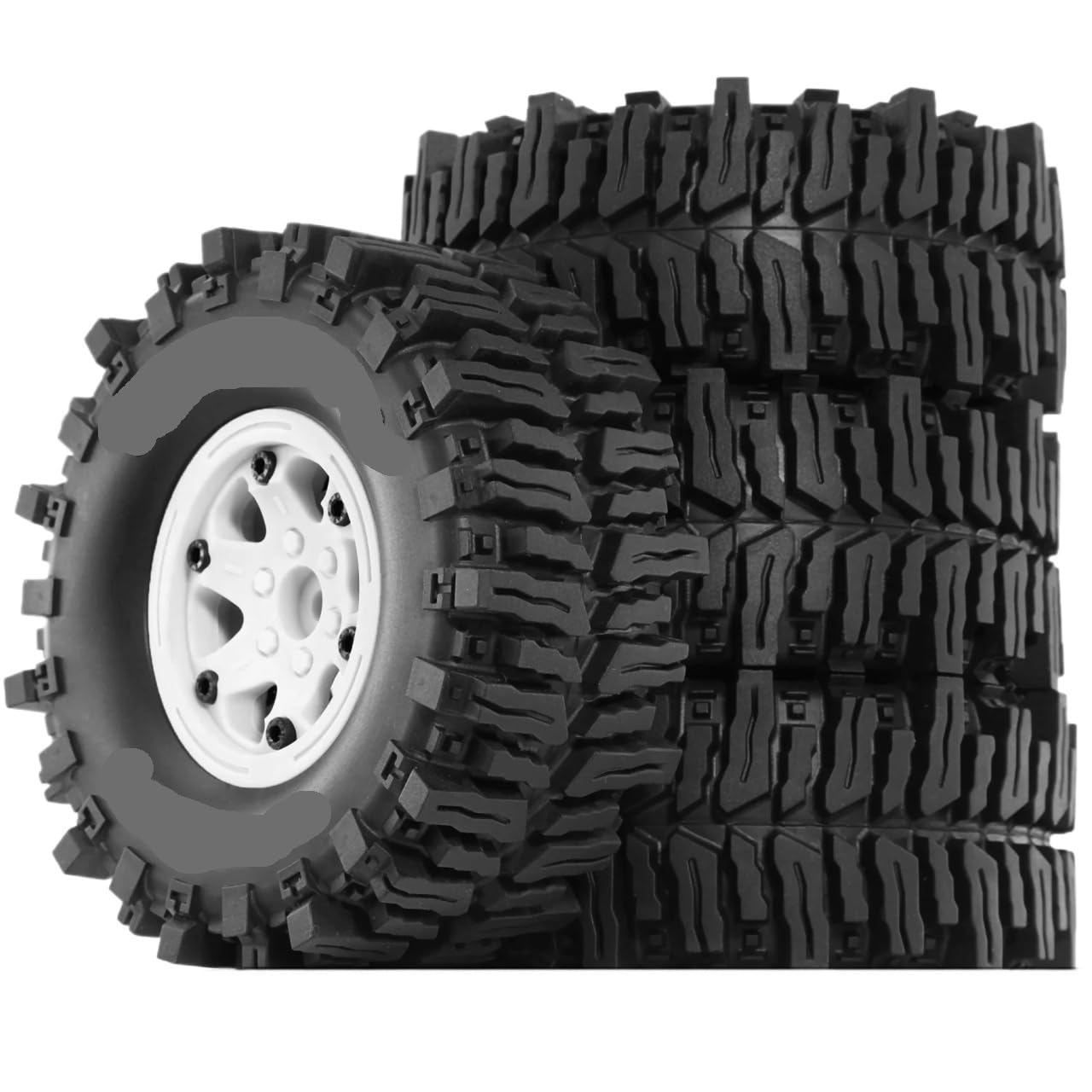 4PZ Cerchione Beadlock 2.2" 130mm 1/8 1/10 | Axial SCX10, Wraith, RR10, Capra, TRX4, YK4082(Black)
