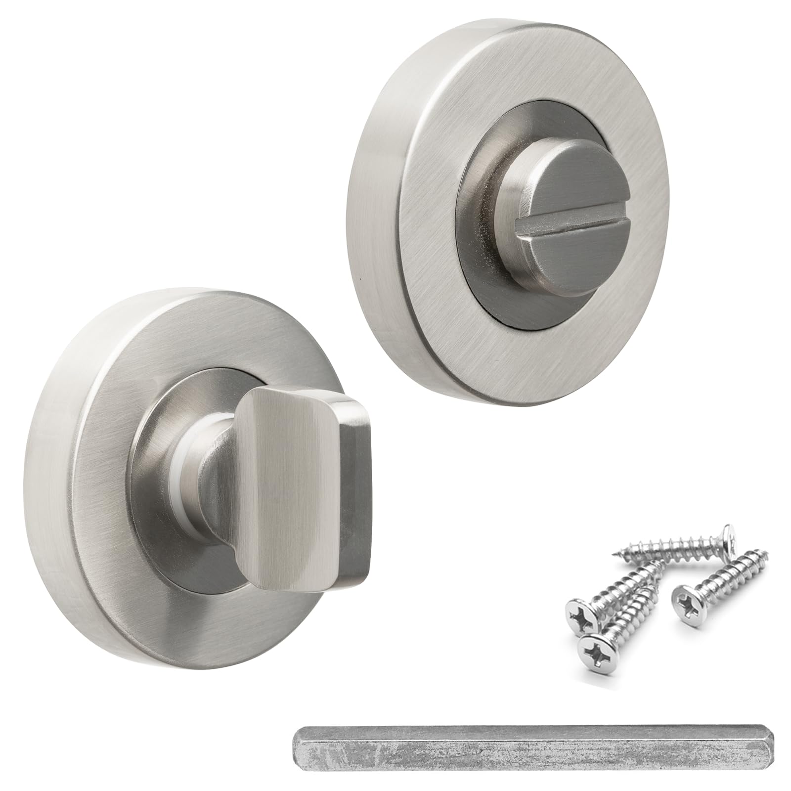 DecoranddecorBathroom Thumbturn And ReleaseSatin Nickel from B&Q