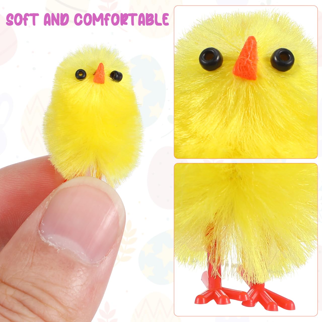 60PZ PELUCHE PULCINI di Pasqua artificiali pulcini gialli giocattoli simulati pollo adolescenti 60PZ PELUCHE PULCINI di Pasqua artificiali pulcini gialli giocattoli simulati pollo adolescenti