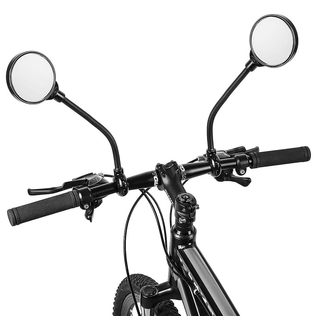 Rétroviseur de guidon flexible noir pour vélo de route FAFEICY - Grand
