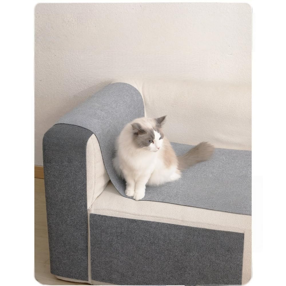 Tapis griffoir pour chat - Autocollant - Pour canapé, griffoir - Pour le bricolage, les arbres, les meubles et la protection du canapé - Kaki - 60 x 300 cm