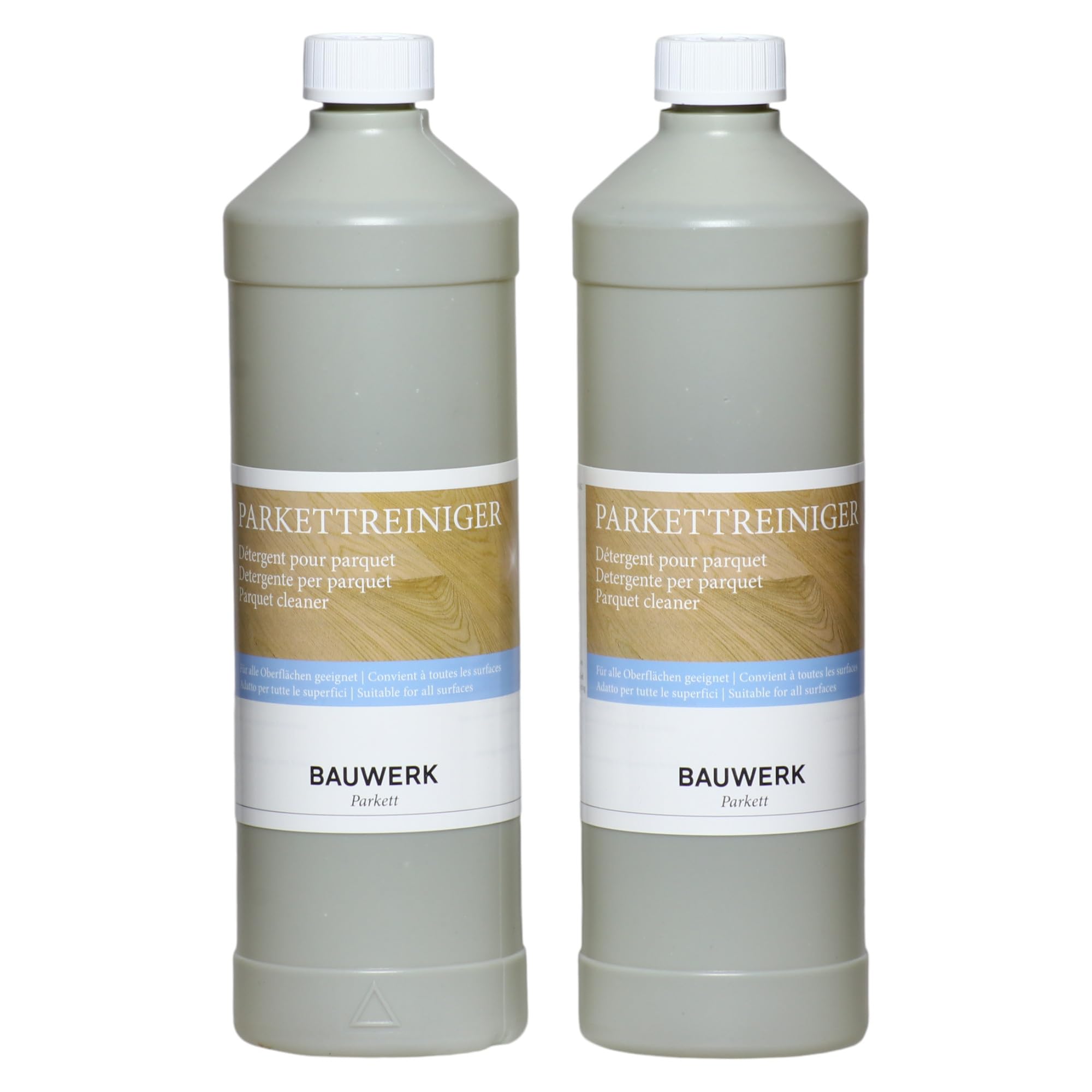 HPS® Sparset 2x1Liter Bauwerk Parkettreiniger für geöltes und versiegeltes Bauwerk Parkett - inklusive Reinigungspad