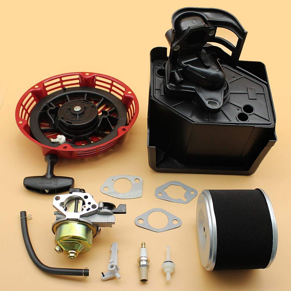 Recoil Starter Carburador Filtro de Aire Ensamblaje Ajuste para H-d GX390 188F 13HP 5KW 6.5KW Motor Gasolina Generador Cortacéspedes