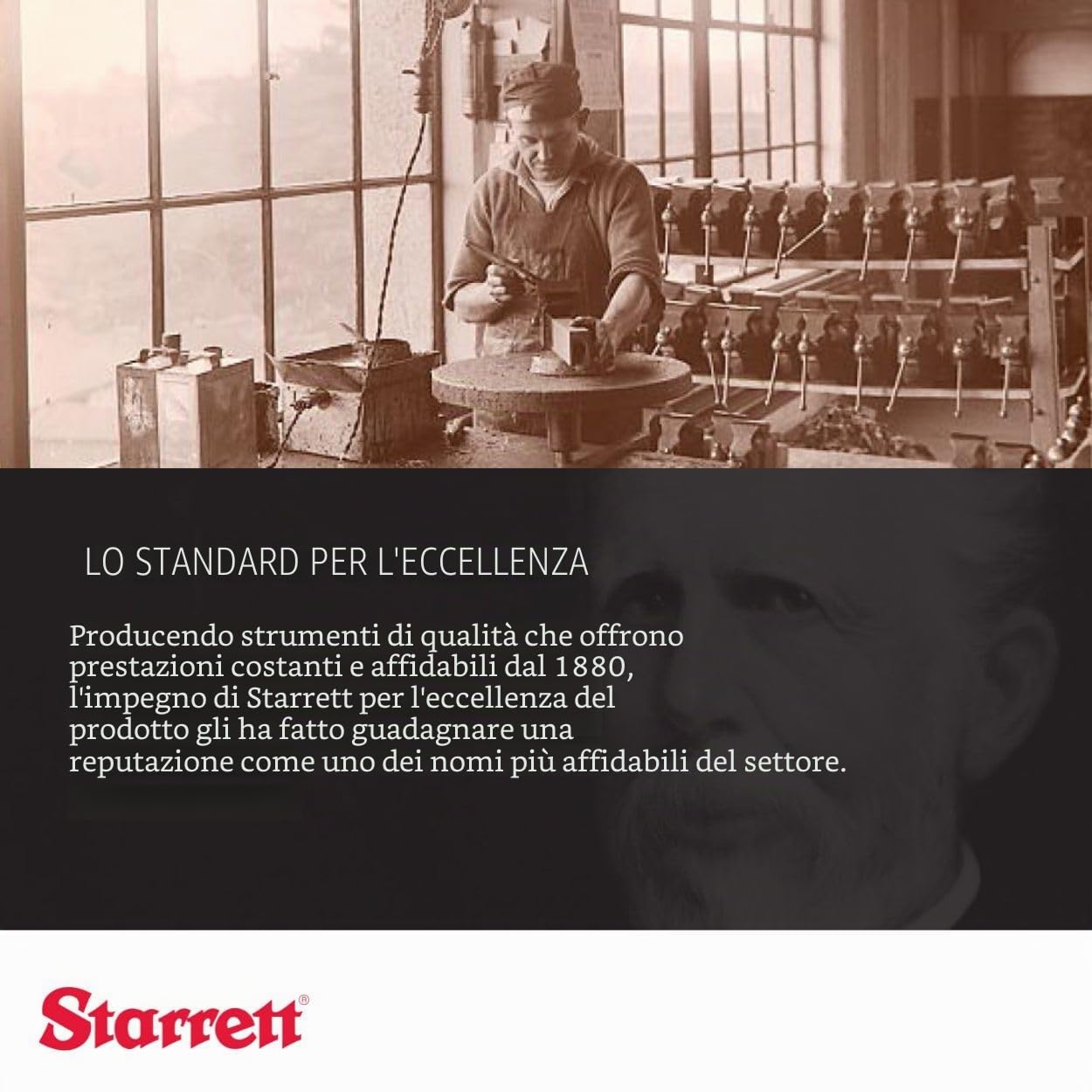 Starrett, Squadra combinata 300 mm, con livella, goniometro, centratore scorrevole e punta da traccio - 435M-300