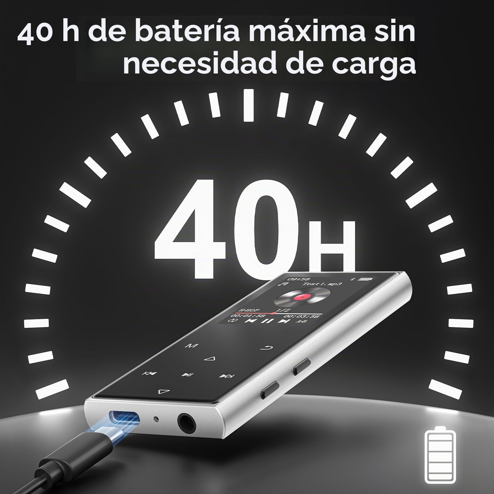 Reproductor MP3 Bluetooth 5.3, Reproductor MP3 Niños 128 GB con Altavoz