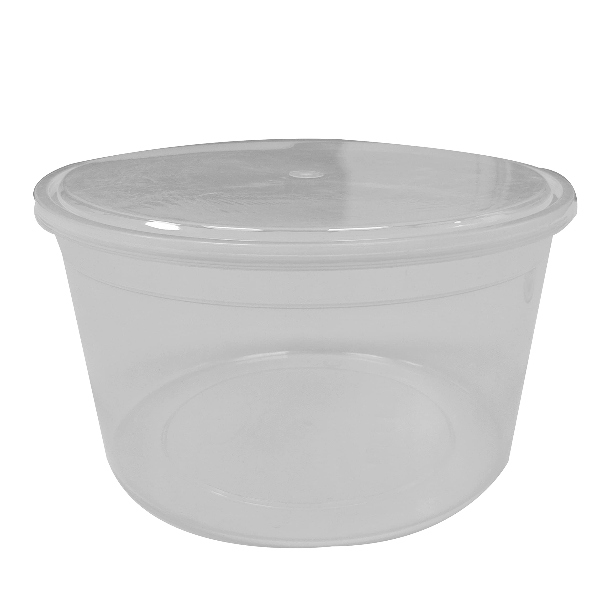 M1ss Clear 4000Ml Large Round Food Storage Containers With Lid Stackable Leakproof Plastic Food Containers Freezer, Microwave And Dishwasher Safe Bpa Free Food Containers