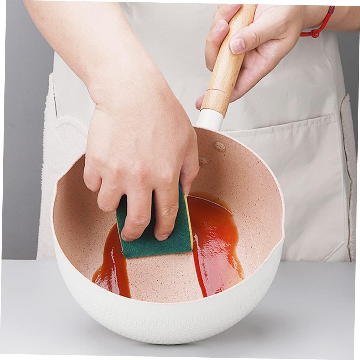 Alipis Ergonomic Handle Non-stick Sauce Pan Cooking Sauce Pan Safe Easy to Use