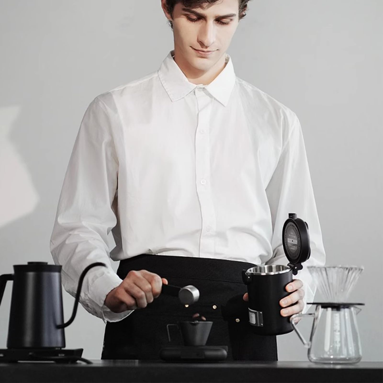 Luftdichte Dose Für Kaffeebohnen, 600 Ml Kaffee-Vorratsdose, Mit Feuchtigkeitsmonitor Und Datumsanzeige, Magnetischer Messlöffel, Für Bohnen, Kaffeesatz, Tee, Zucker