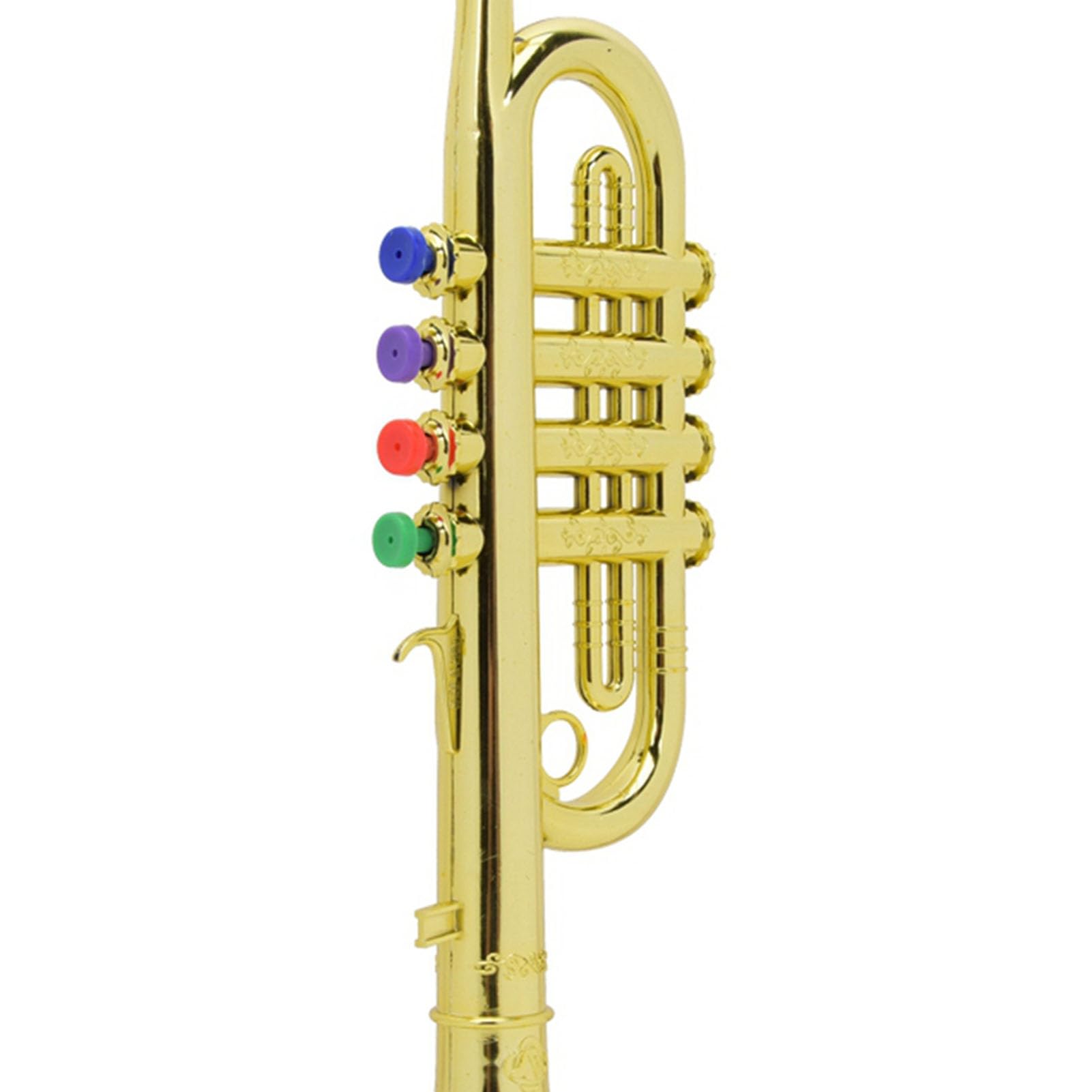 AUNMAS Kindertrompete, Goldene Beschichtete Kindertrompete, Vorschulmusikspielzeug, Oberflächenspaß, Vorschulinstrumente, Musikspielzeug, Kunststoffhorn, Trompete,