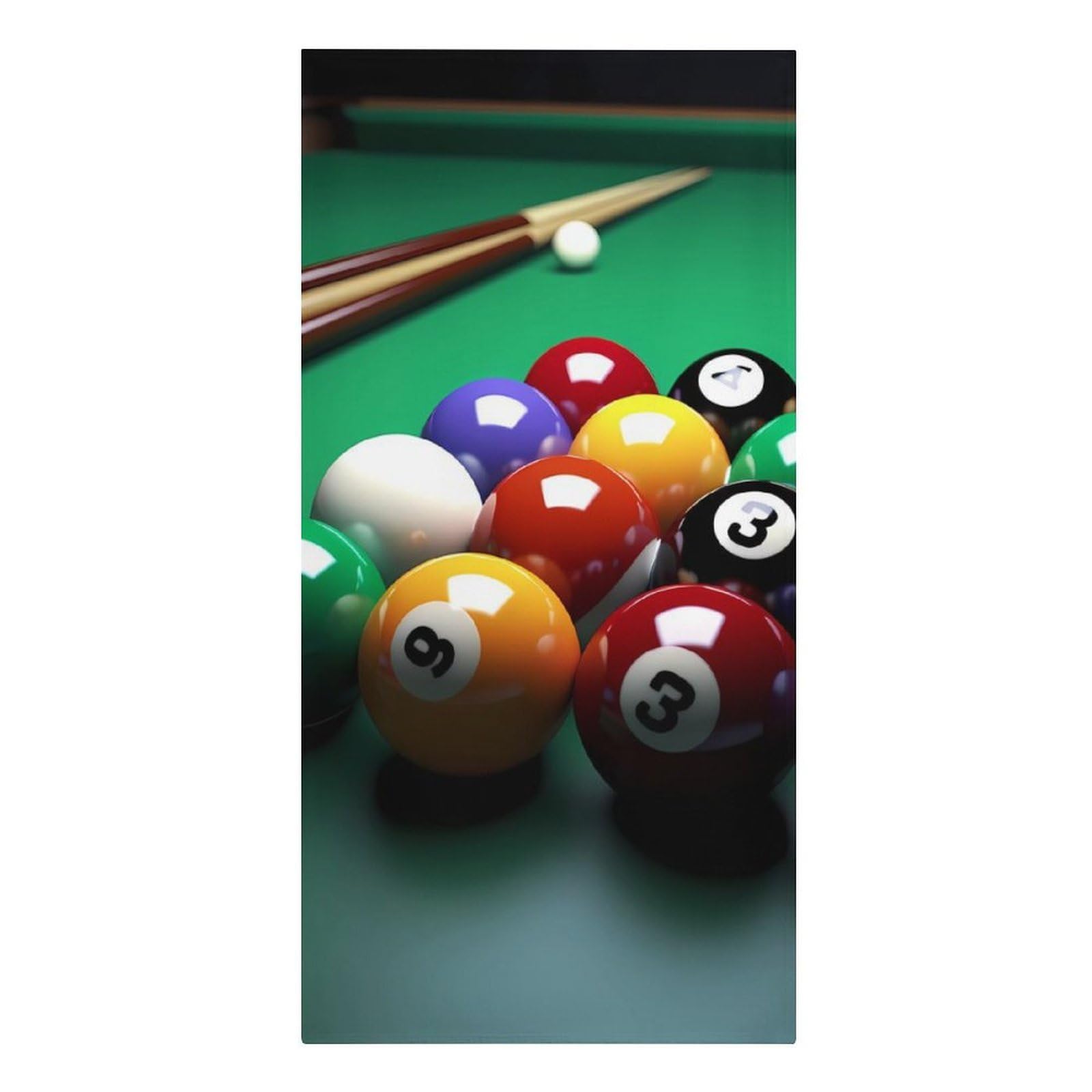 QMNLKH Billiards Beach Towel for Women, Large Microfiber Pool Towel for Men, Absorbent Swim Towels for Home, Lightweight Bath Towels for Camping, Yoga, 30.3"x61.4"